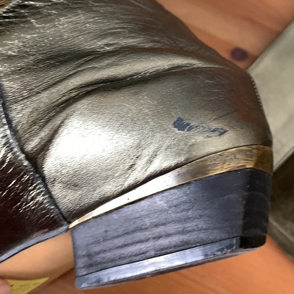 Vintage Gomez  Rivas Boots Olive Green Leather,Suede,Snakeskin - Picture 9 of 14